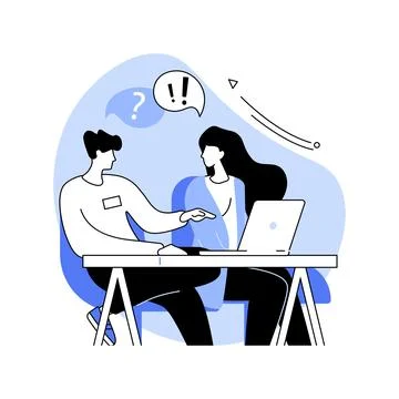 Talk to current student isolated cartoon vector illustrations. 库存插图