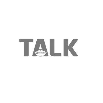 Talk design logo Illustrazione stock