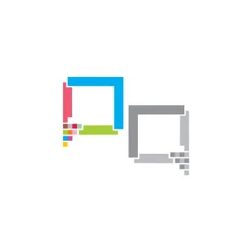 Talk dream frame communication logo vector Stock Illustration