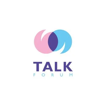 Talk Forum logo design template Stock Illustration