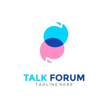 Talk Forum logo design template Stock Illustration