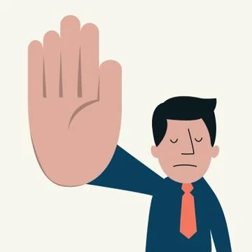 Talk to the hand man Stock Illustration
