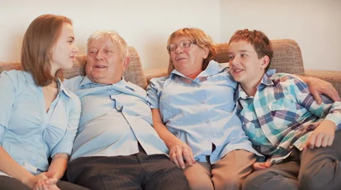 Talk in the home environment Stock Footage 37867683