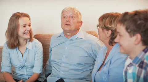 Talk in the home environment Stock Footage 37867908