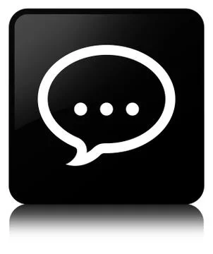 Talk icon black square button Stock Illustration