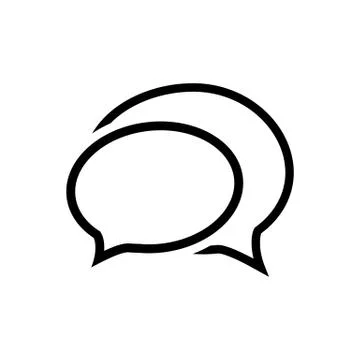 Talk icon, chat sign in flat style. Stock Illustration