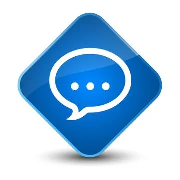 Talk icon elegant blue diamond button Stock Illustration