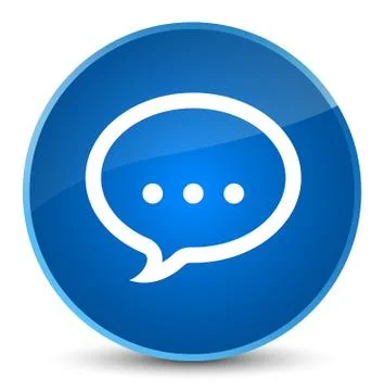 Talk icon elegant blue round button Stock Illustration