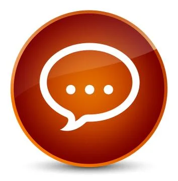 Talk icon elegant brown round button Illustration