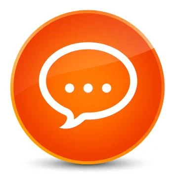 Talk icon elegant orange round button Illustration