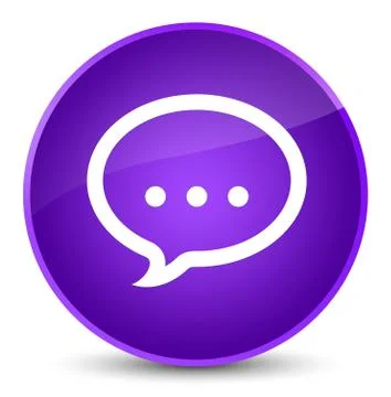 Talk icon elegant purple round button Illustration