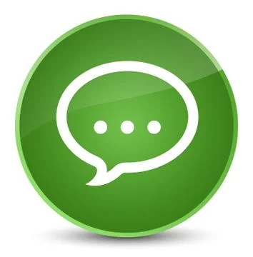 Talk icon elegant soft green round button Illustration