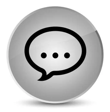 Talk icon elegant white round button Illustration