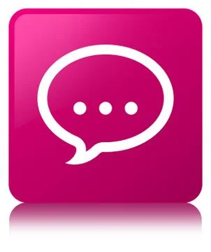 Talk icon pink square button Stock Illustration