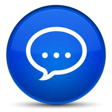 Talk icon special blue round button Illustration