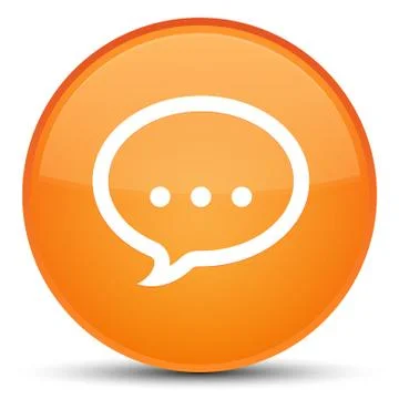 Talk icon special orange round button Illustration