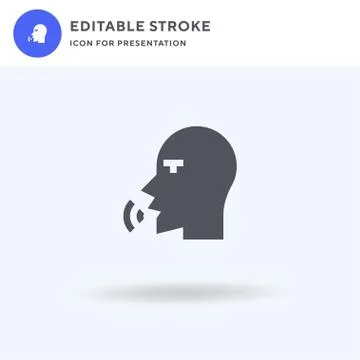 Talk icon vector, filled flat sign, solid pictogram isolated on white, logo Stock Illustration