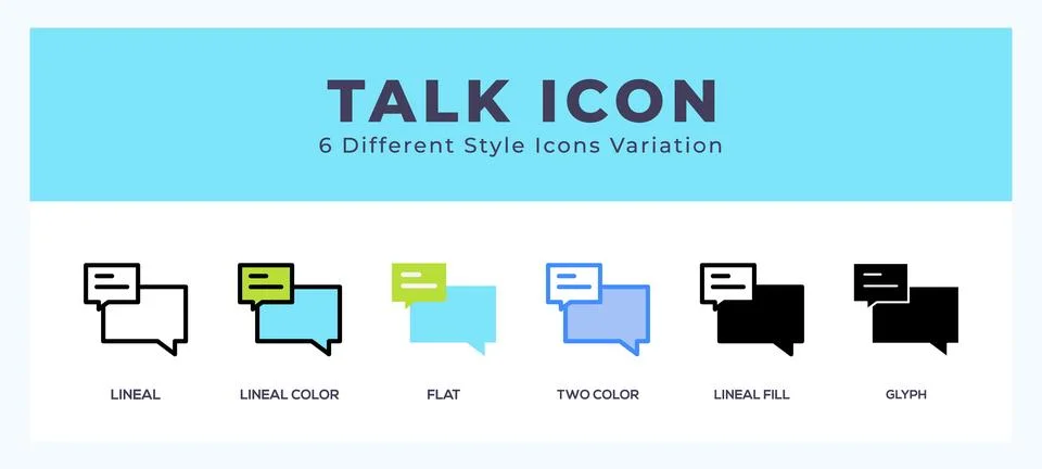 Talk icons set. Different style of icons simple vector illustration. Illustration