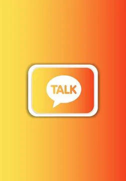 Talk logo sign symbol vector. Mobile apps online service icon. Social Media App  Stock Illustration