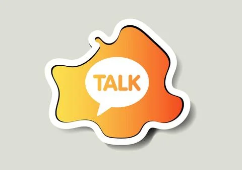 Talk logo vector is a stylized representation of the logo Illustration