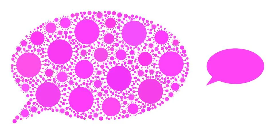 Talk Message Icon - Bacterium Composition Stock Illustration