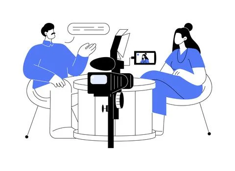 Talk show isolated cartoon vector illustrations. Stockillustratie
