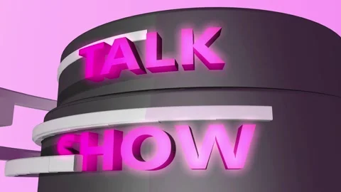 Talk Show TV Intro - 3D Render Animation Stock Footage