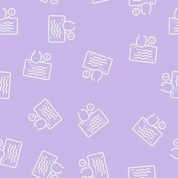 Talk stroke line seamless pattern Illustrazione stock