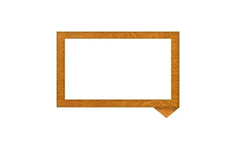 Talk tag,leather texture on white background 스톡 일러스트