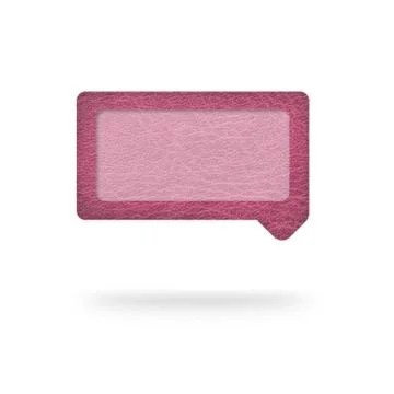 Talk tag,leather texture on white background Stock Illustration