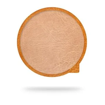 Talk tag,leather texture on white background Illustrazione stock