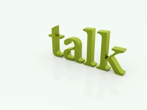 Talk text word Stock Illustration