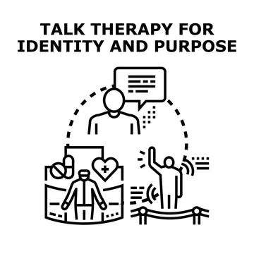 Talk therapy for identity and personal purpose development Illustration