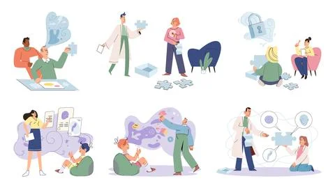 Talk therapy. The talk therapy concept emphasizes power conversation and イラスト素材