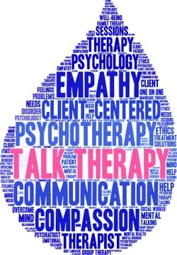 Talk Therapy Word Cloud Stock Illustration
