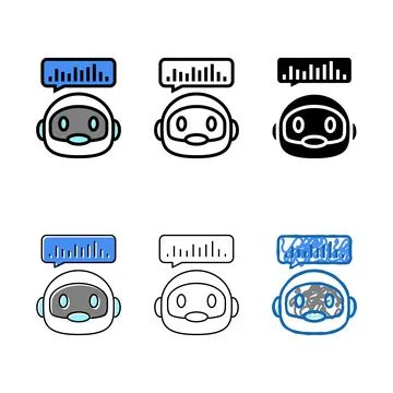 Talk variants chat bot color icon vector Illustration