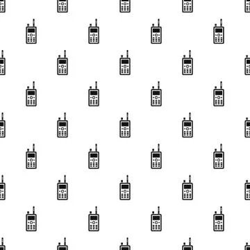 Talkie radio pattern seamless vector Stock Illustration