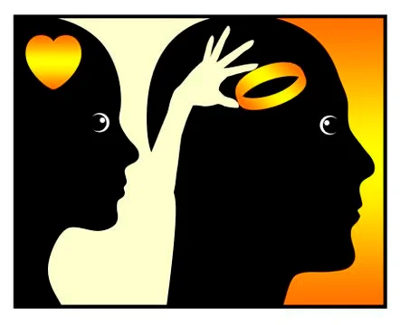 Talking about Marriage Stock Illustration