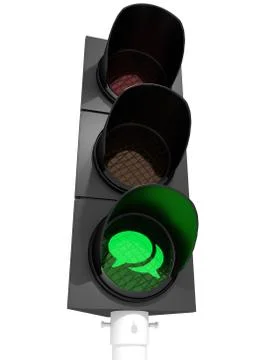 Talking allowed (traffic light) Illustrazione stock