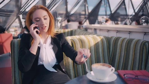 Talking and coffee Video stock 72001463