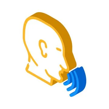 Talking and discussing human isometric icon vector illustration Illustrazione stock