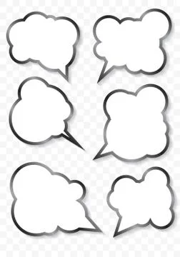 Talking bubbles with shadow Stock Illustration