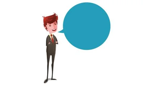Talking Businessman Illustrazione stock