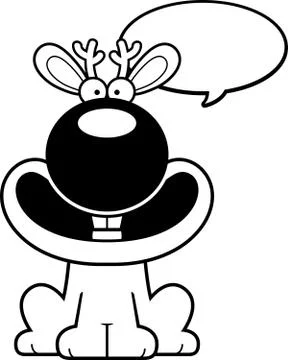 Talking Cartoon Jackalope Stock Illustration