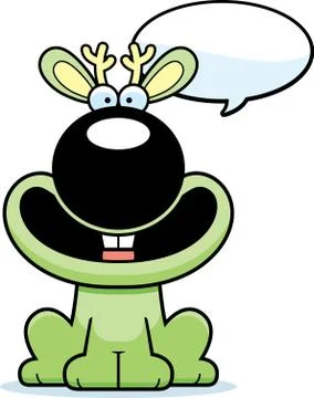 Talking Cartoon Jackalope Stock Illustration