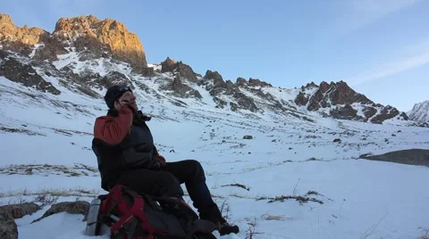 Talking on cell phone Stock Footage 60051866