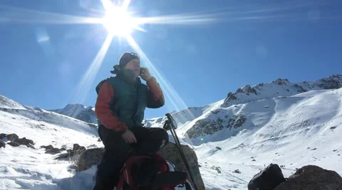 Talking on cell phone Video stock 60062122