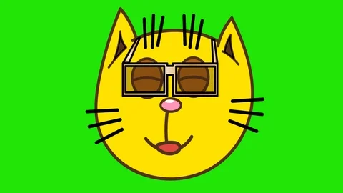 Cat Icon Animation Best Cartoon Object Stock Footage Video (100%  Royalty-free) 1097064499