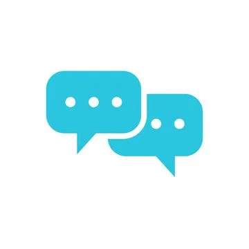 Talking, Chat, conversation, talk bubles. From blue icon set. Stock Illustration