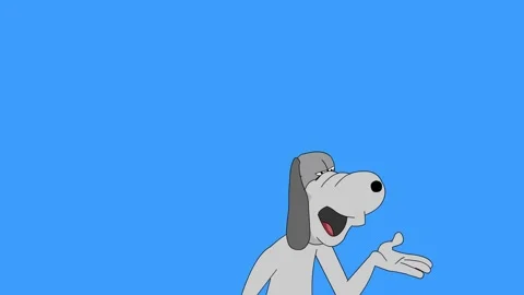 Talking dog animated on a blau screen Stock Footage 242744385
